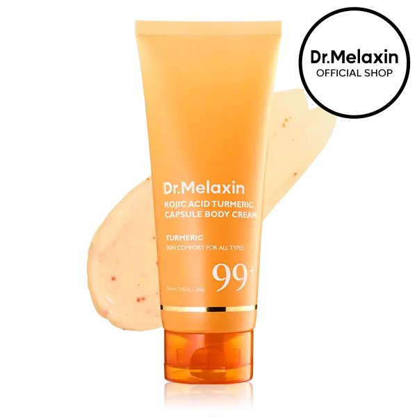 [Dr.melaxin Official] Kojic Acid Turmeric Capsule Body Cream 200ml for Body Dark Spot & Uneven Tone Care