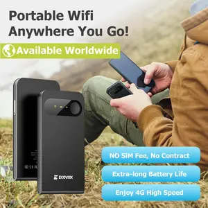 ECOVOX Global eSIM Hotspot 150Mbps 4G LTE FCC Certified Pocket-Sized for AT&T T-Mobile Verizon 1GB Data 86g SummerVibes Digital Travel Companion