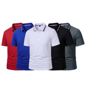 5 Pack Mens Polo Shirts Quick Dry Short Sleeve Golf T Shirt Performance Moisture Wicking Casual Workout