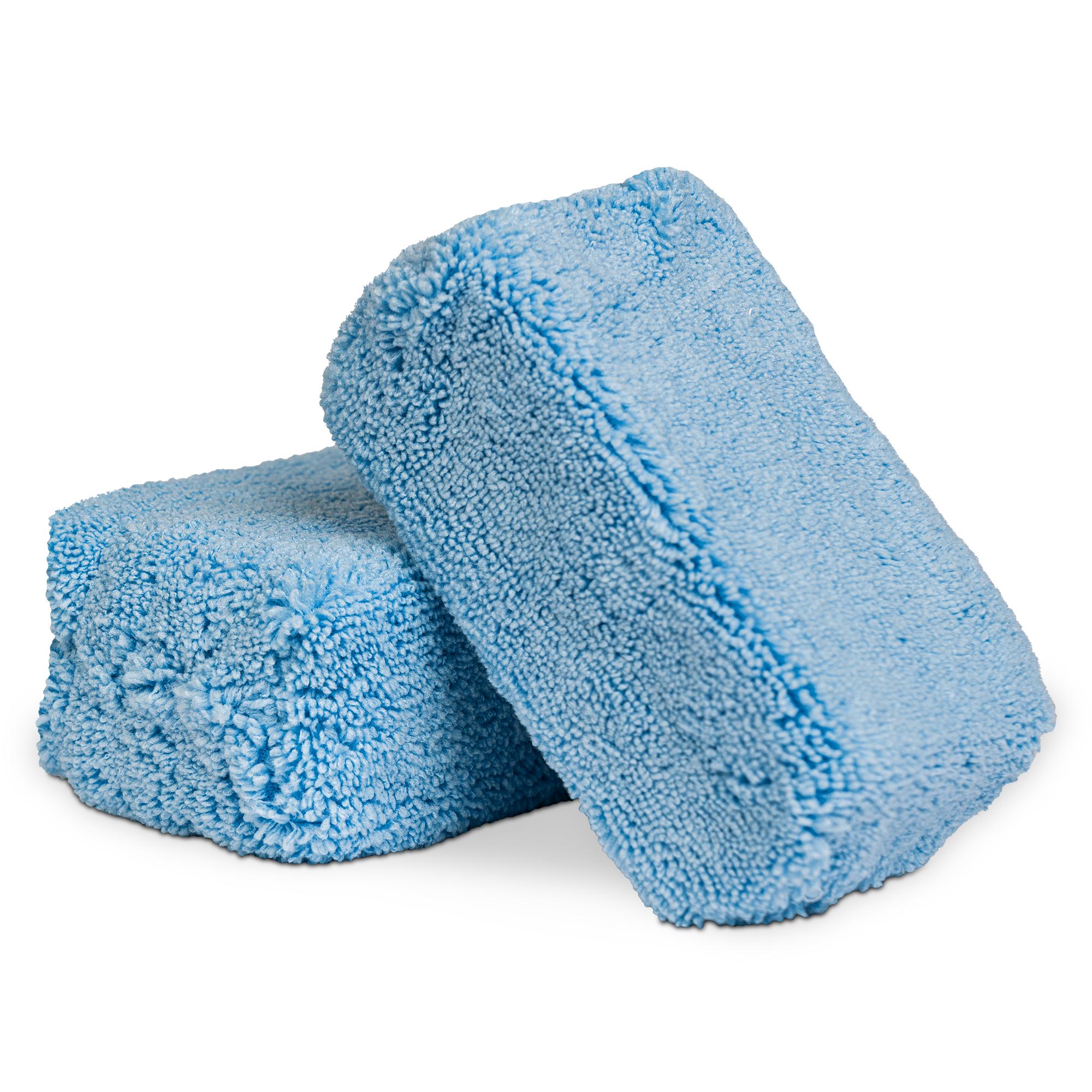 CHEMICAL GUYS Premium Grade Microfiber Applicators - 70/30 blend, applying wax, buffing polish, ceramic coating, tire dressing, streak-free glass, Car Detailing Products, Soft Brushed Microfiber, Car Stuff