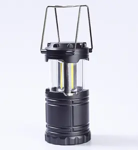 LED Camping Lantern,Powered Flashlight for Power Outages, Portable Collapsible Hanging Light Essential for Home, Outdoor, Emergency Lamp Survival Kit Gear for Hurricane, Black