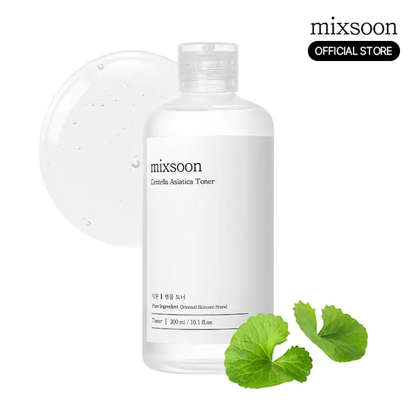 [mixsoon Official] Centella Asiatica Toner, 10.14 fl.oz/300ml - Centella Asiatica Extract Formula for Sensitive Skin, Korean Skincare with Moisture