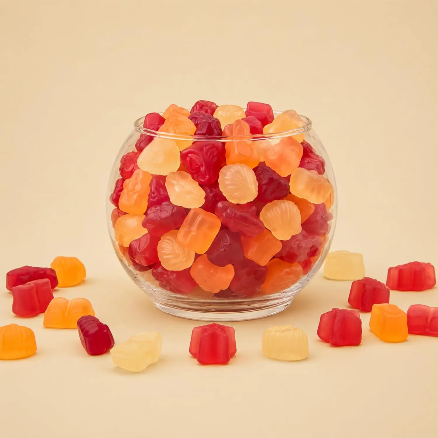 ILIKE! Tropical Fruit Jelly Candy Mix, Dye Free Vegan Gummies, 1 lb Bag, Naturally Flavored Chewy Fruit Candy with Real Fruit Puree, Assorted Flavors
