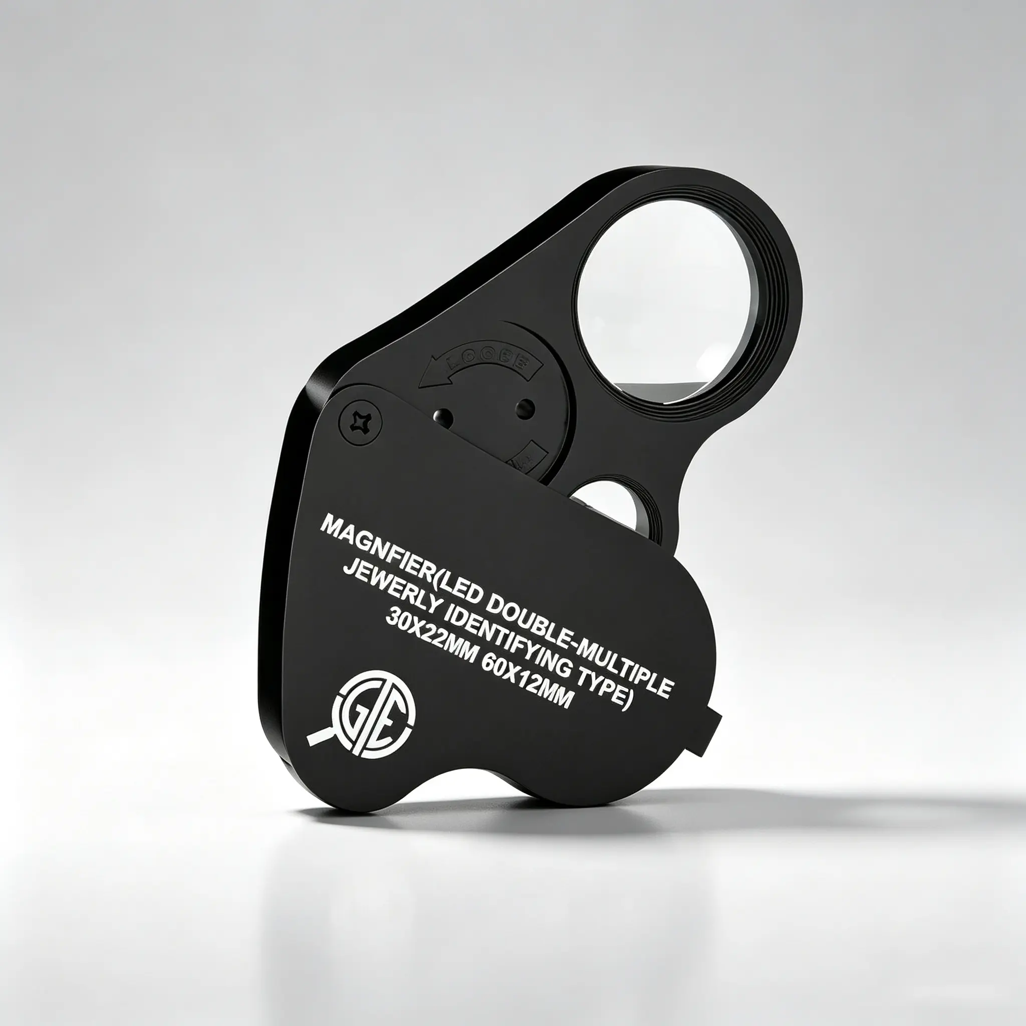 30X 60X Jewelry Magnifier with LED Light, Handheld Appraisal Magnifier, Portable and Foldable