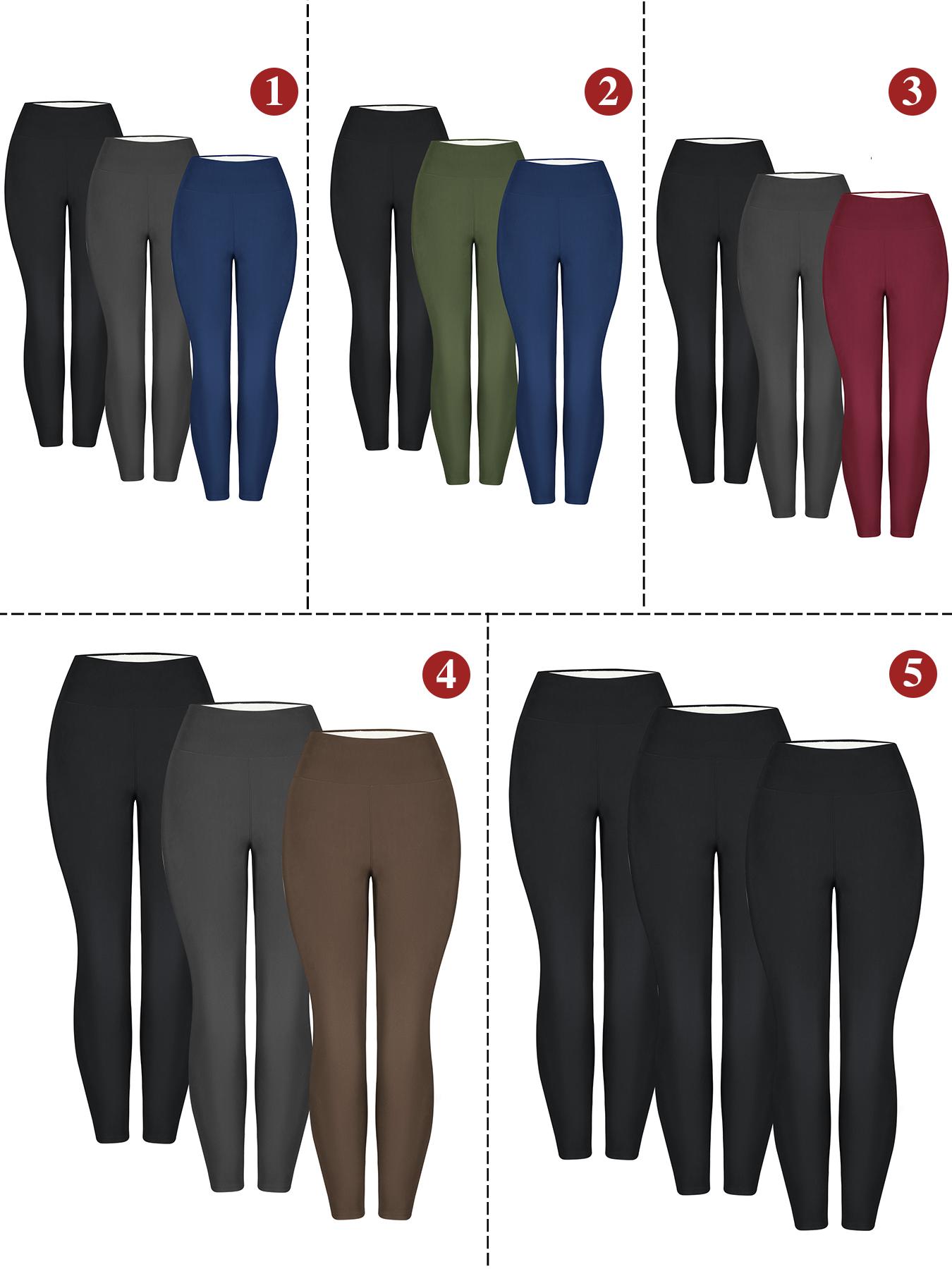 【Local shipping 】CHRLEISURE 3PCS Thermal Thick FLeece Lined Leggings for Cold Winter Warm, High Waist Women's Cozy Workout Wear Fleece Pants for Yoga Riding Casual Wear  Tights