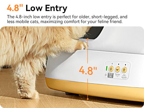 Meowant SC01 57.6L Automatic Cat Litter Box Self-Cleaning Odor-Free Pee Guard Auto Safety Stop App-Controlled with Mat & Liner Ultra Quiet Operation for Multi-Pets Meowant SC01 57.6L Automatic Cat Litter Box Self-Cleaning Odor-Free Pee Guard Auto Safety Stop App-Controlled with Mat & Liner Ultra Quiet Operation for Multi-Pets