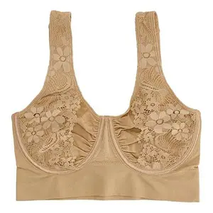 Rhonda Shear Seamless Underwire Bra with Lace Sling