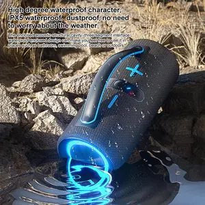 Portable Speakers Bluetooth Wireless, 60W Waterproof Bluetooth Speaker Loud with 360° HD Sound/BT 5.4/All Day Play/IPX6/Stereo Pairing/EQ/Hands-Free, Outdoor Speaker for Party/Home/Golf