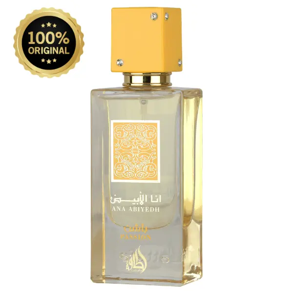 Lattafa Ana Abiyedh Passion Unisex EDP Fragrance - 60ml/2.0oz EDP Liquid Perfume Spray, Coconut Vanilla Fragrance with Juicy Passion Fruit, Caramel Perfume, Dessert-Like Warmth, Elegant Evening Wear (Bottle Included), Edp Fragrances