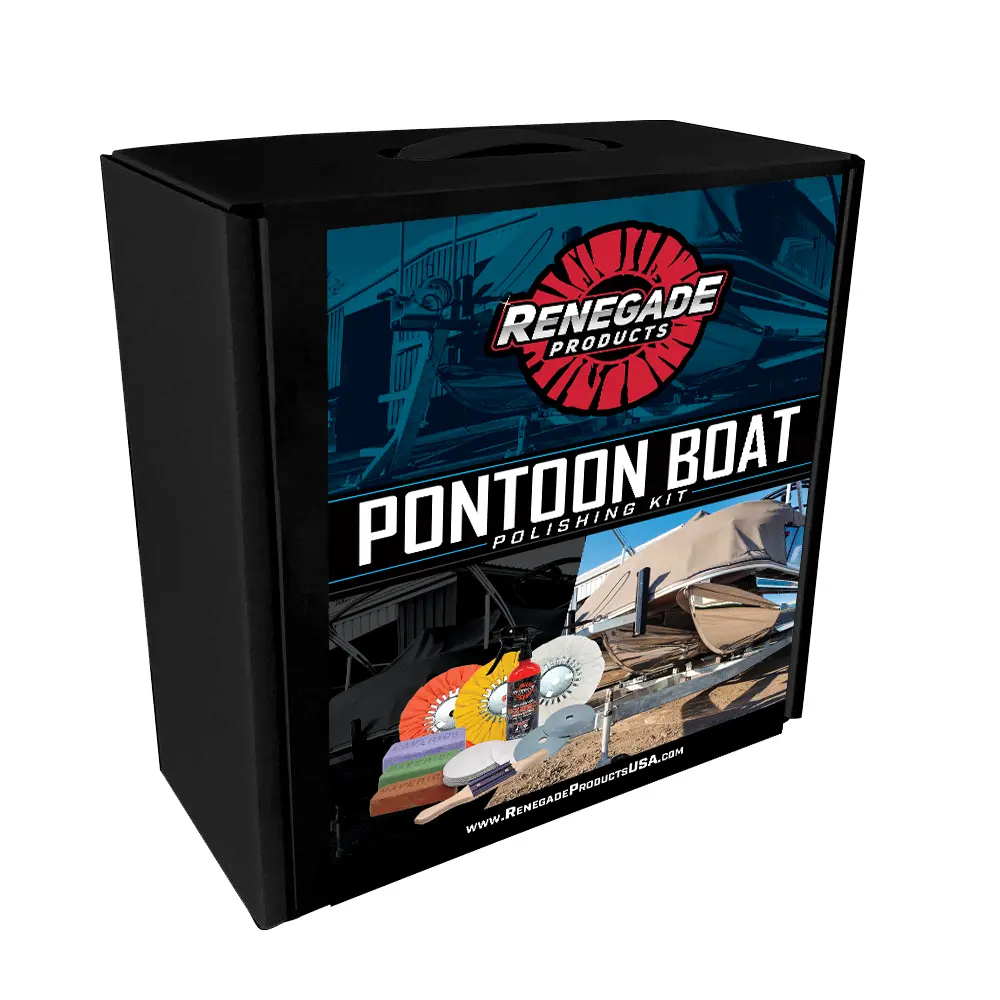 Renegade Products Pontoon Boat Polishing Kit – Complete Aluminum Restoration System with Buffing Wheels, Compounds & Sanding Discs