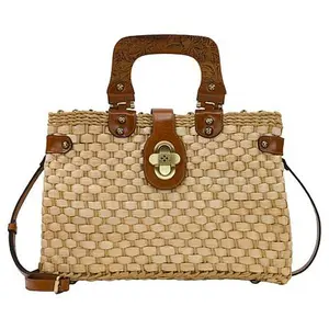 Patricia Nash Sansia Woven Straw Satchel - Classic
