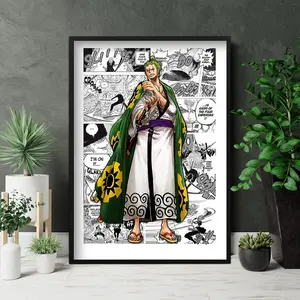 Zoro Anime Poster, Roronoa OP Manga Wall Art, Anime Samurai Character Print, Home Decor, Gift For Fans