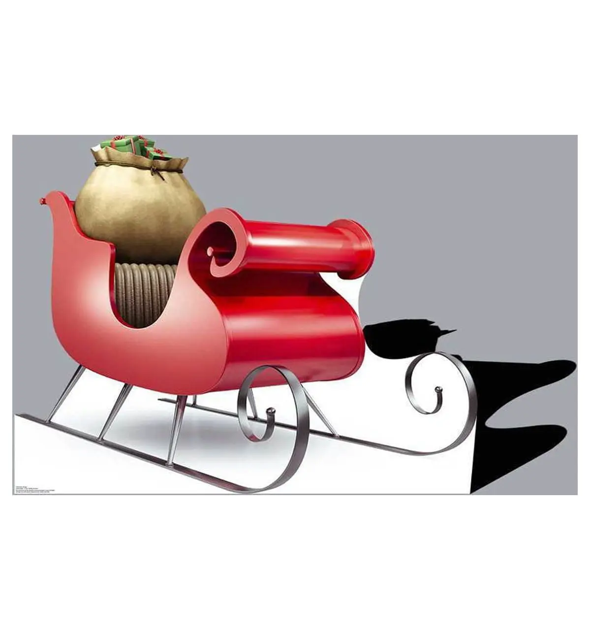 Advanced Graphics 1932 Decorative Christmas Santa Claus Sleigh Cardboard Cutout, 45x59 in Standup, Holiday Home Decor & Supplies, 45 X 59 In