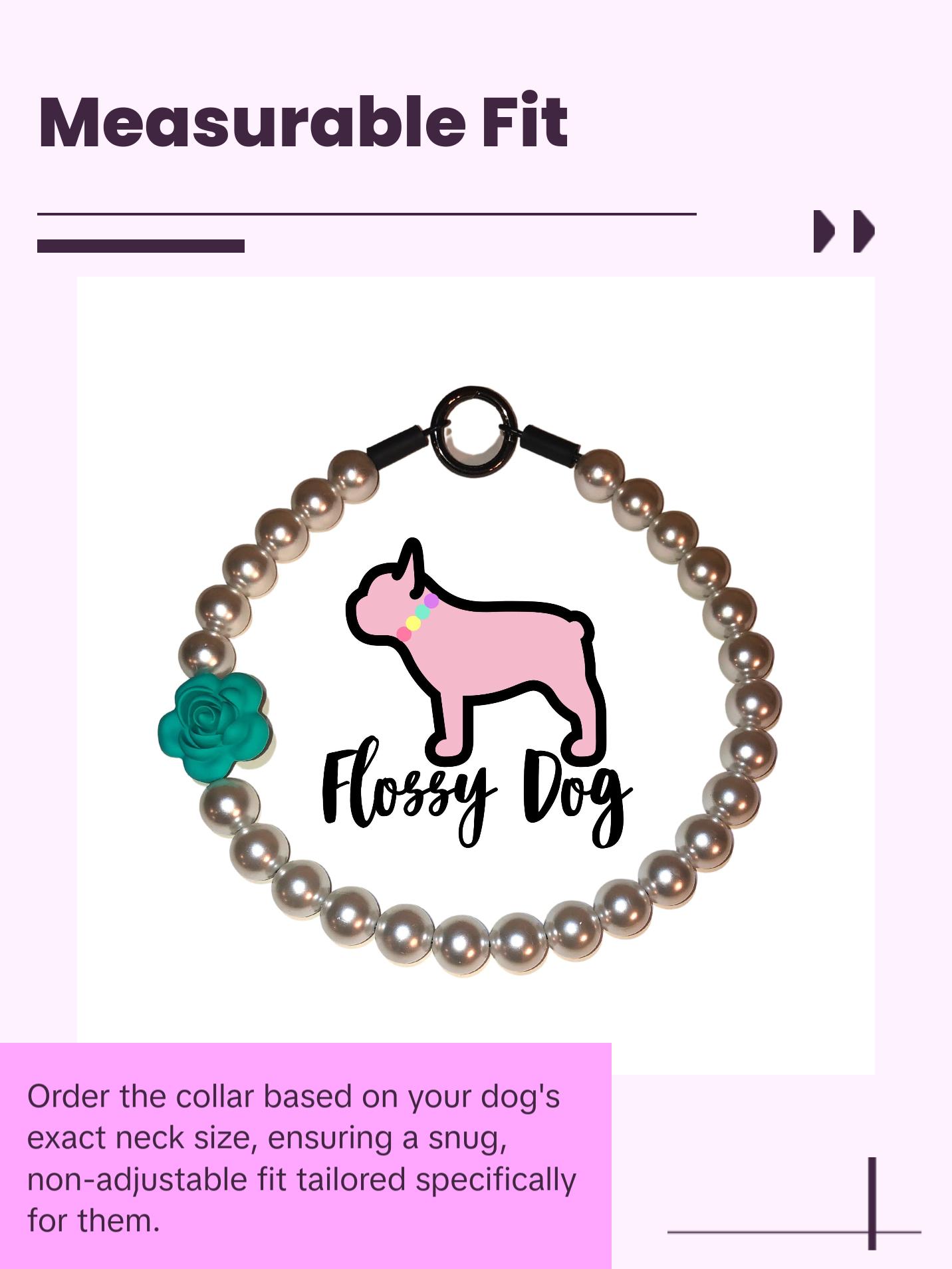 Pearl Flower Beaded Dog Collar | Durable Dog Necklace With Large Beads & Flower | Puppy Pearls | Wedding Bead Collar with free Charm Pearl Flower Beaded Dog Collar | Durable Dog Necklace With Large Beads & Flower | Puppy Pearls | Wedding Bead Collar with free Charm