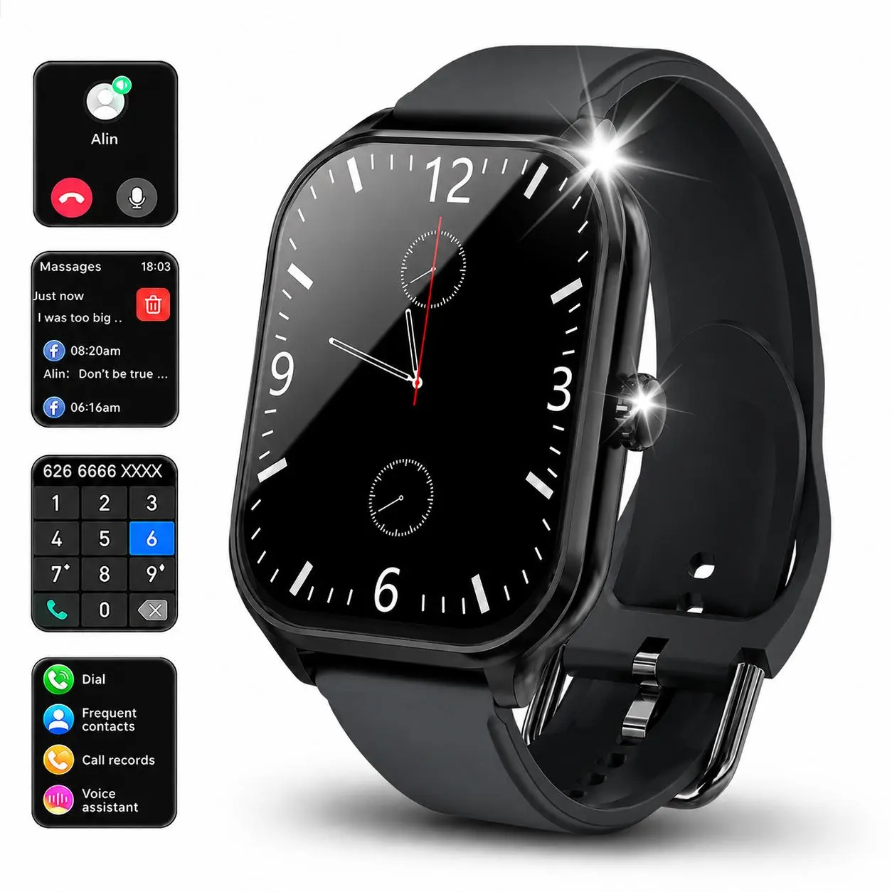 Smart Watch for Men Women, Bluetooth Calling Smartwatch, Fitness Tracker with Step Counter, Sleep Monitor, Message Notifications, Music Control, for Android iOS ,sport mode activity tracker,back to school,back to school haul