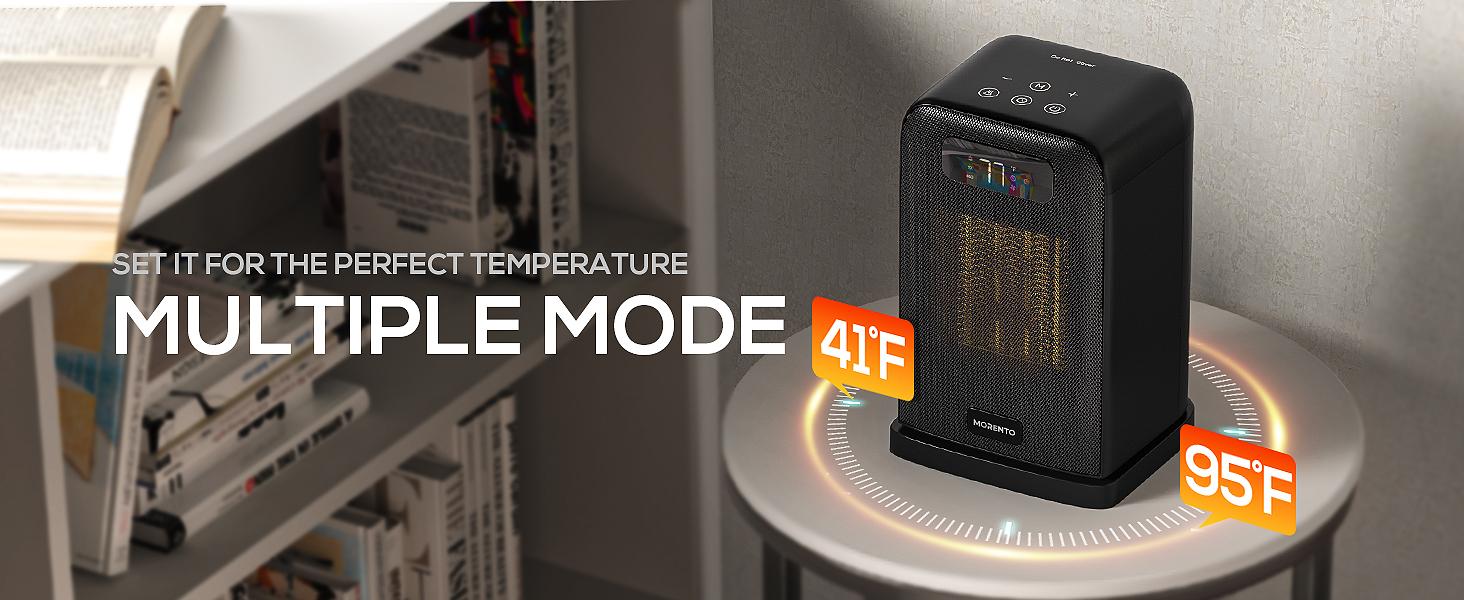 MORENTO Space Heater Indoor,1500W Electric Desk Portable Heaters 10&15inch for Safety Use with Fan and 3 Heating Modes,Remote control and WIFI#TikTokShopBlackFriday MORENTO Space Heater Indoor,1500W Electric Desk Portable Heaters 10&15inch for Safety Use with Fan and 3 Heating Modes,Remote control and WIFI#TikTokShopBlackFriday