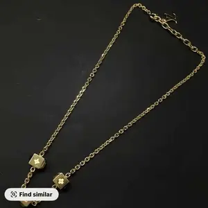 Pre-owned Louis Vuitton metal Bag Accessories Collier Gamble Gold Tone Necklace 12483429220/981311