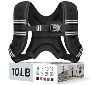 Adjustable Weighted Vest for Men & Women with Reflective Stripes – Comfortable Training Vest for Walking, Running & Fitness Workouts