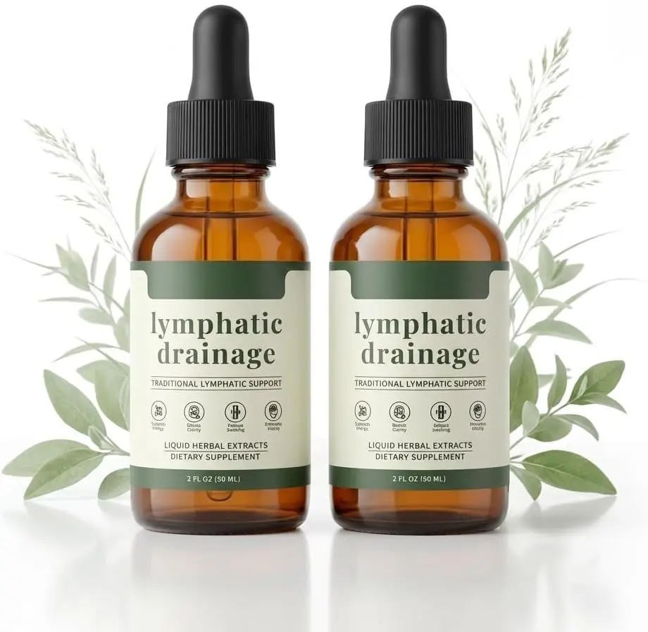 2pcs Lymphatic Drainage Drops，Organic Lymphatic Drainage Supplement, Boosts Immunity Vitality, Portable Dropper Design, Supports Lymphatic Health,2 Fl Oz，Healthcare Natural #SummerVibes