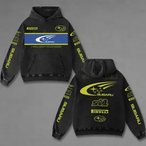 Subaru Biker Hoodie Washed Vintage ST1 Racing Streetwear, Motorcycle Graphic Hoodie Unisex, Designed for Motor Fans, Sportbike Culture, Speed Lovers & Urban Motorbike Style