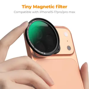 [K&F CONCEPT] Ultra Tiny Magnetic CPL Lens Filter for iPhone 17 16 15 Pro/ProMax，Mag Snap On Filter, convenience，Anti-Glare & Enhances Texture.uts the glare, reveals true texture