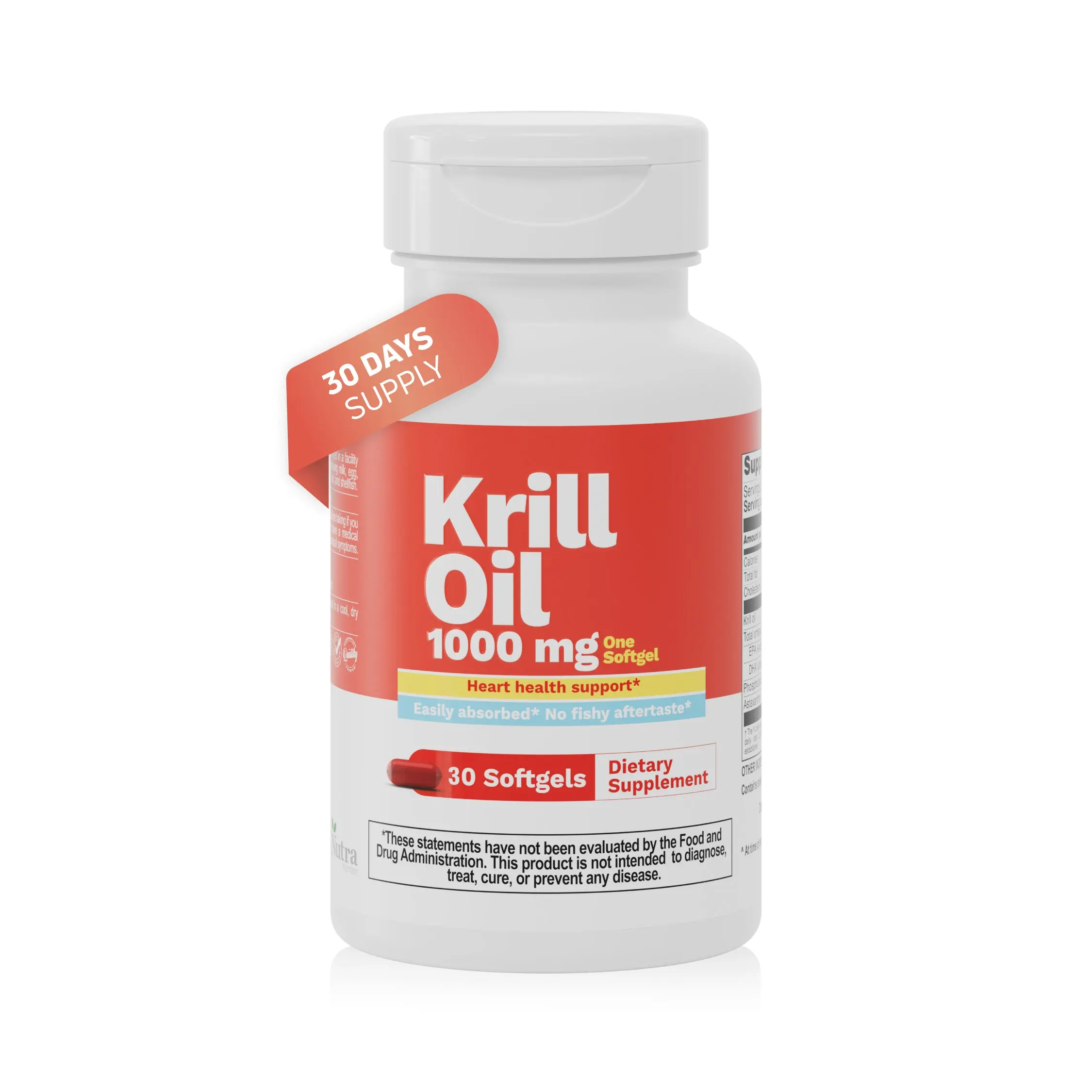 Krill Oil 1000 mg Omega-3 with EPA & DHA | 30 Softgels