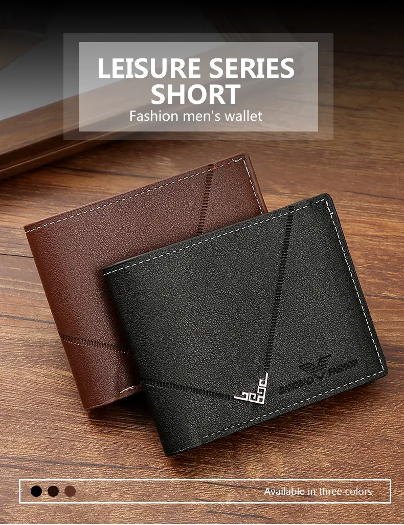 GOODBEE Men's Wallet - Fashionable Card Holder, Slim Card Storage, Chic Compact Minimalist for Young Men, Embossed Leather, Multiple Slots, Plain Texture, Horizontal-Vertical Design, Business Use