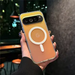 Google Pixel Magnetic Iridescent Armor Shield, Shockproof Heavy Duty Protective Case Compatible with Pixel 10/9/8 Full Series