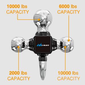 Nilight Shackle Hitch Receiver 2Inch 45000 LBs Breaking Strength 3/4" D Ring Shackle w/Trailer Hitch Pin Heavy Duty Solid Recovery Towing Kit for Trucks Jeeps Off Road Ball Mount