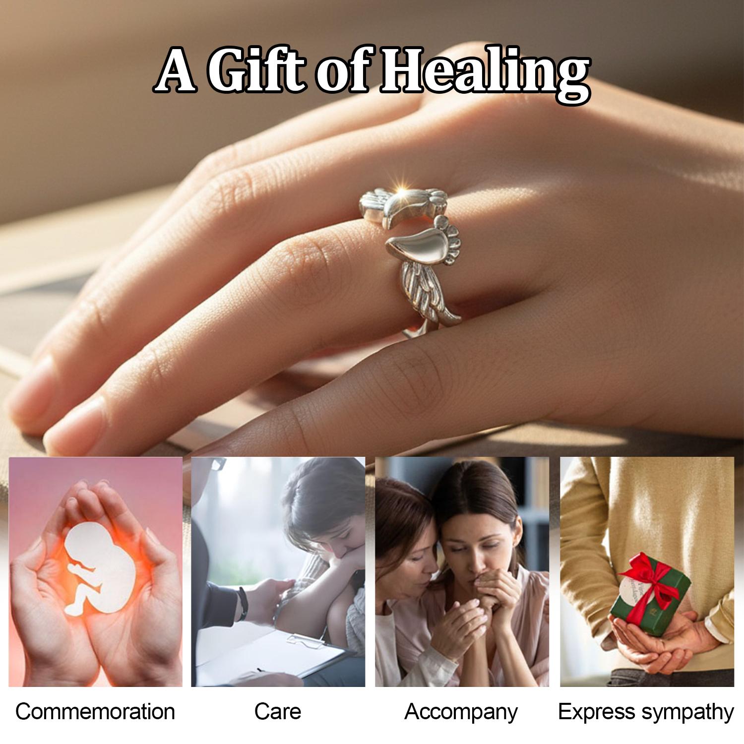 Adjustable Letter & Wing Ring | Personalized Angel Cuff Ring for Daily Wear