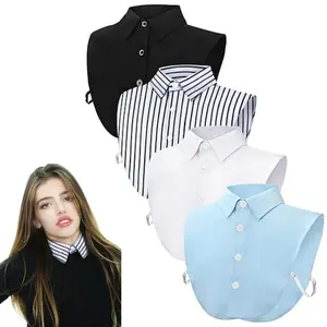 4 pack Detachable Fake Collar Women's Half False Shirt Neckband Dickey Collar Faux False Collar for men Women Halloween Costume Accessories
