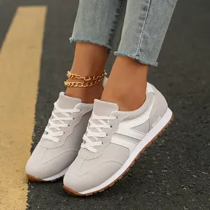Women's Fashion Sneakers Suede Panel Colorblock Casual Indoor Outdoor Shoes