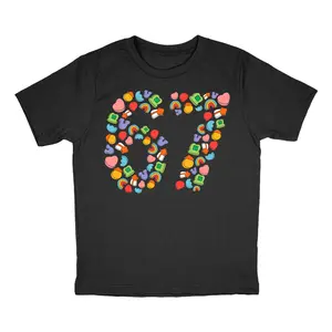 Youth Funny T Shirts 6 7 Charms Sarcastic St Patricks Day Meme Tee For Kids Funny T Shirts Saint Patrick's Day Tops for Kid Funny Food Short Sleeve Novelty Tees for Kids Black - 6