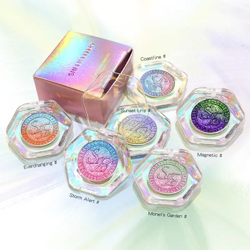 SE SHEENEFFECT Optical Multichrome Eyeshadow, Hydrating Foiled Glitter with a 3D Holographic Glow, High-Pigmented Color Gradient Makeup, Foiled Eyeshadow Shades, Glitter Eyeshadows