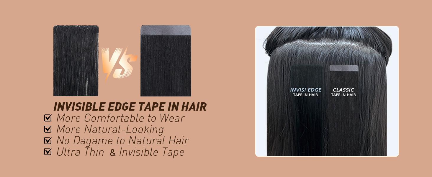 Full Shine Injection Tape in Extensions Real Human Hair 12-24 Inch 20 Pcs 50G Long Straight for Beauty woman