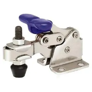 Gibraltar GIB-U-309-USS Stainless Steel Manual Hold Down Toggle Clamp - 1 Clamp, 750 Lb Holding Capacity, Horizontal Handle, 168° Handle Movement, 90° Bar Opening, U-Bar Design, Flanged Base, Electro-Plated Zinc Finish, All-Season Hardware Tool