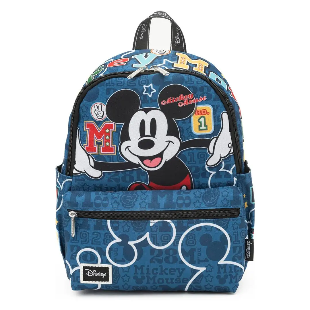Cute Cartoon Mouse Print Mini Backpack, 13-Inch Nylon Casual Daypack for Everyday Carry with Adjustable Straps and Multiple Pockets, Casual Printed Backpack, Zip, Mini Backpacks