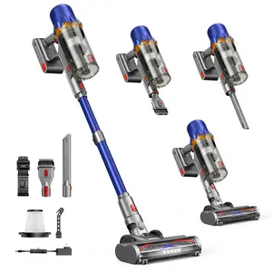 Cordless Vacuum Cleaner, 45-Min Runtime,Self-Standing Stick Vacuum Cleaners with HEPA Filter for Home, Powerful Suction,Lightweight,LED Light,Anti-Tangle Brush, Detachable Battery, Lightweight for Floor/Carpet/Pet Hair/Car,Valentines day gifts