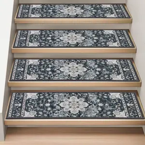[SpringGlowUp] HEBE Carpet Stair Runner for Wooden Steps Indoor 8"x30" Peel and Stick Non Slip Stair Treads Reusable Easy To Install Sturdy Cleanable for Dogs Kids and Elders