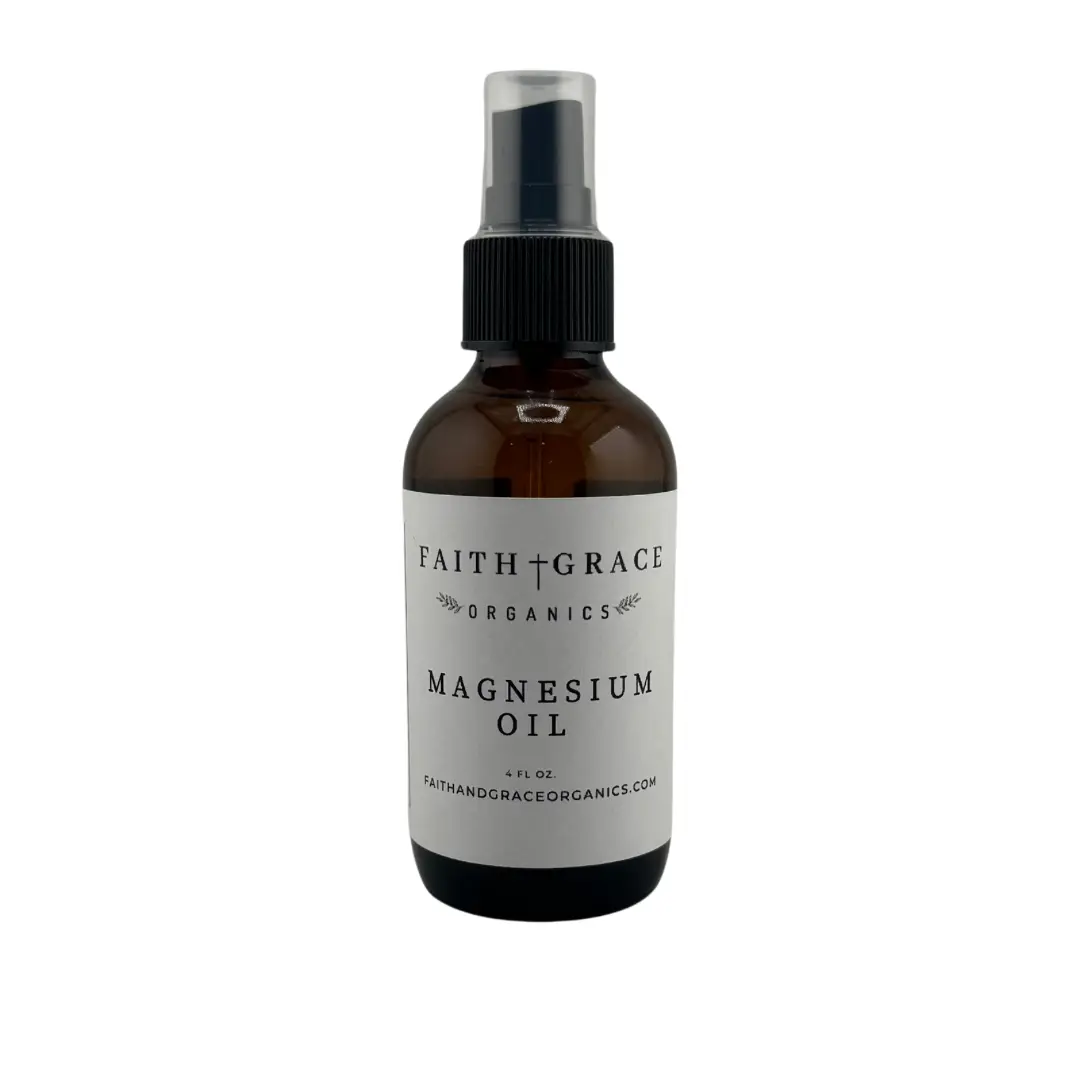 Magnesium Oil Spray, All natural in glass jar, Made in USA Body Care Calming