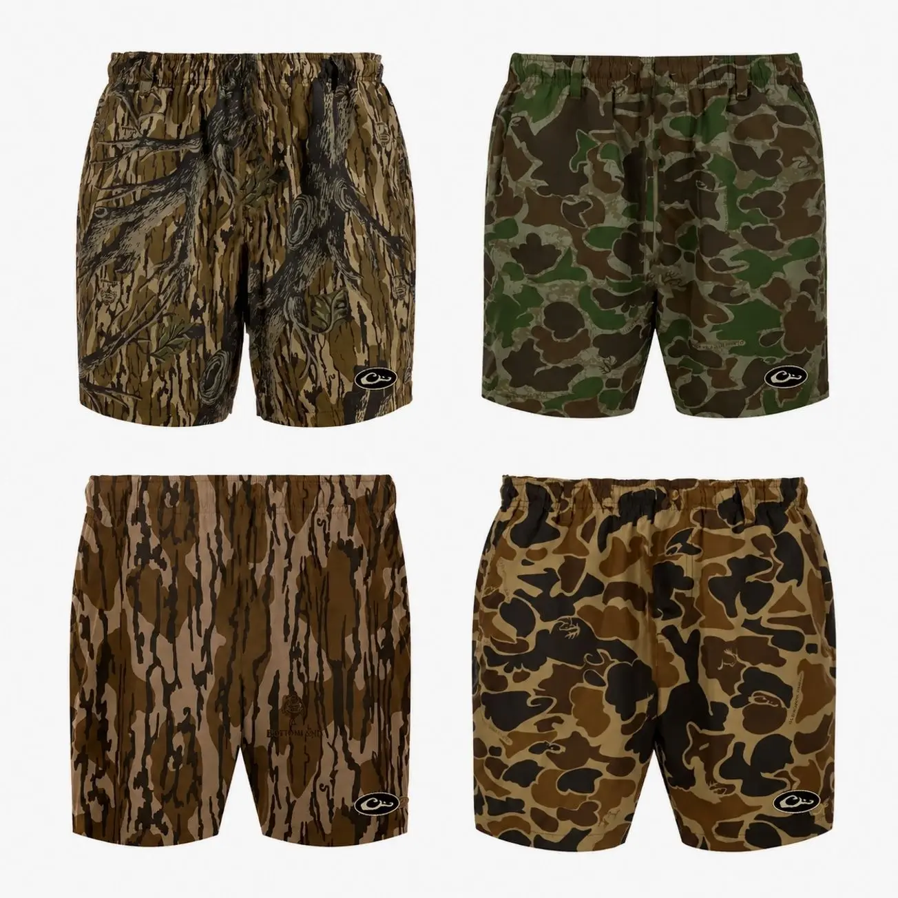 Drake Old School Duck Camo Shorts | Waterfowl Hunting Shorts | Vintage Duck Camo Shorts | Marsh Hunting Apparel | Classic Hunting Shorts | Men's Outdoor Shorts | Flyway Waterfowl Gear | Blind Hunting Outfit | Wetland Camouflage Shorts | Gift for Him