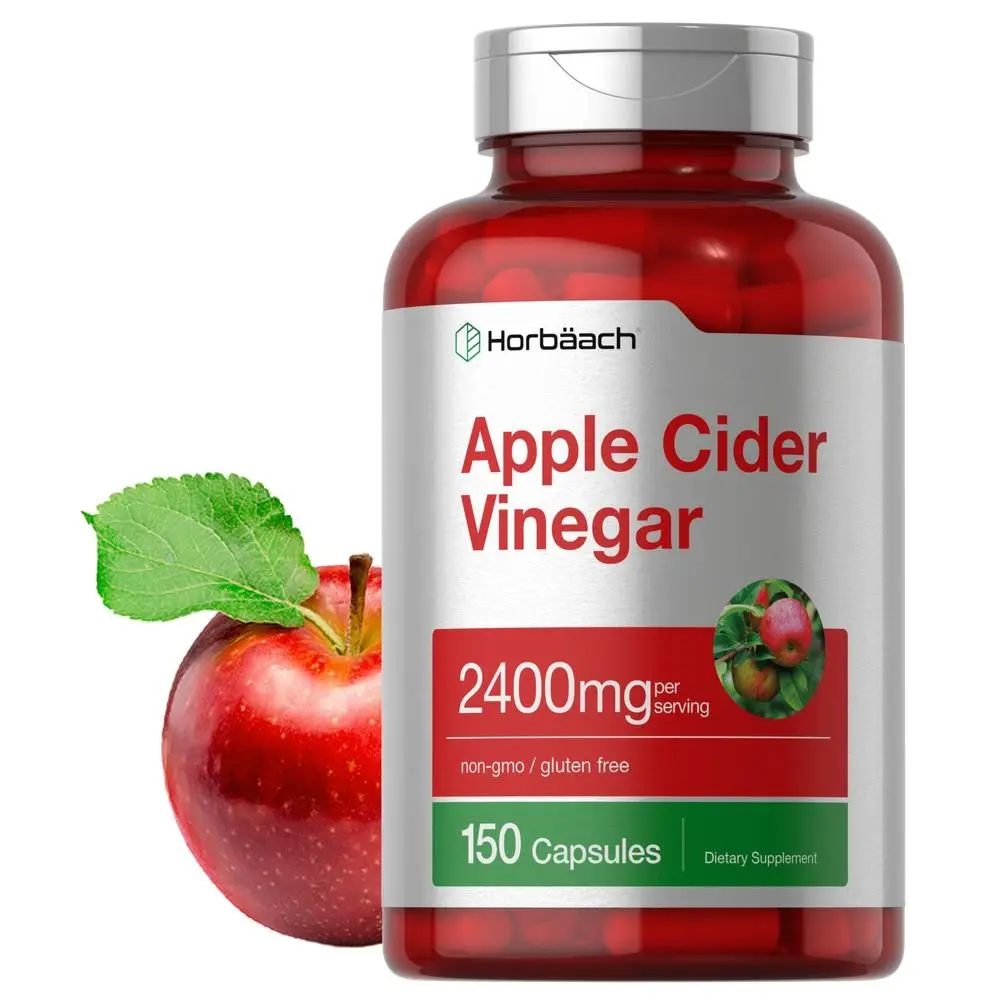 Horbäach Apple Cider Vinegar Capsules - 2400mg - 150 Count - Non-GMO, Gluten Free Supplement