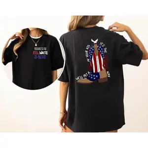 Courtesy Of The Red White Blue T-Shirt Toby American Ride T-Shirt Made In USA For Women For Men [SaffronSequin 180G/230G 100% cotton short-sleeve/hoodie, soft and comfortable]