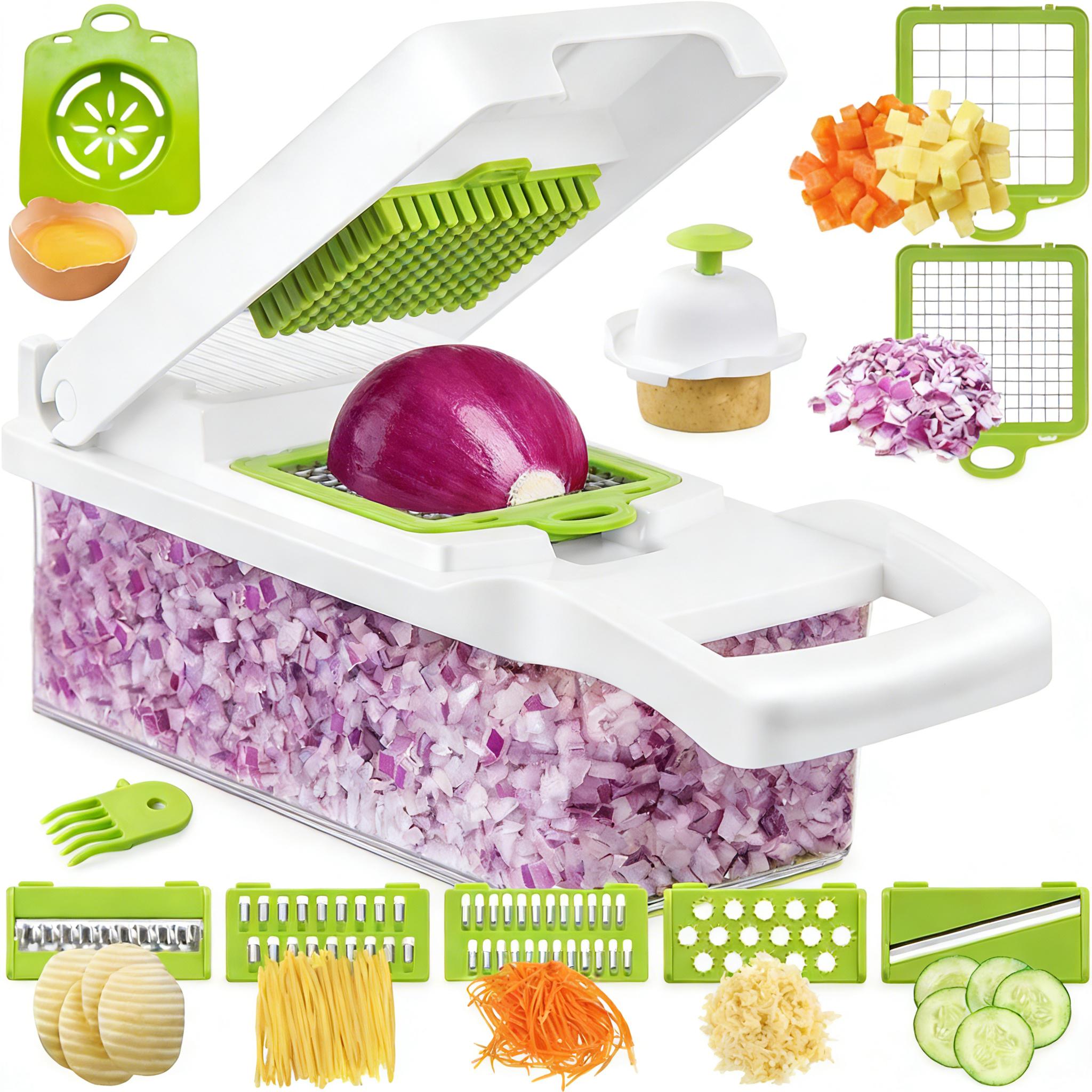UFORU Multi-purpose vegetable chopper, ideal for vegetables, fruits, and cheese. A portable kitchen gadget that effortlessly handles chopping and meal prep.