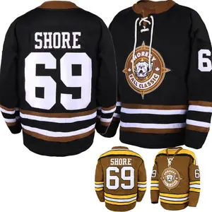 Men's #69 Shore Sudbury Hockey Jersey with Bulldogs Logo & Shore 69 Embroidered Name Custom Sublimated Design Loose Fit Sportswear for Hockey Halloween Parties & Casual Wear Christmas gifts UglySweater SpringStatements