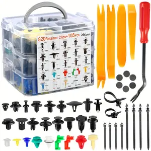 925Pcs Car Push Retainer Clips & Auto Fasteners Assortment -26 Most Popular Sizes Nylon Bumper Fender Rivets with 10 Cable Ties and Fasteners Remover for GM Ford Toyota Honda Chrysler
