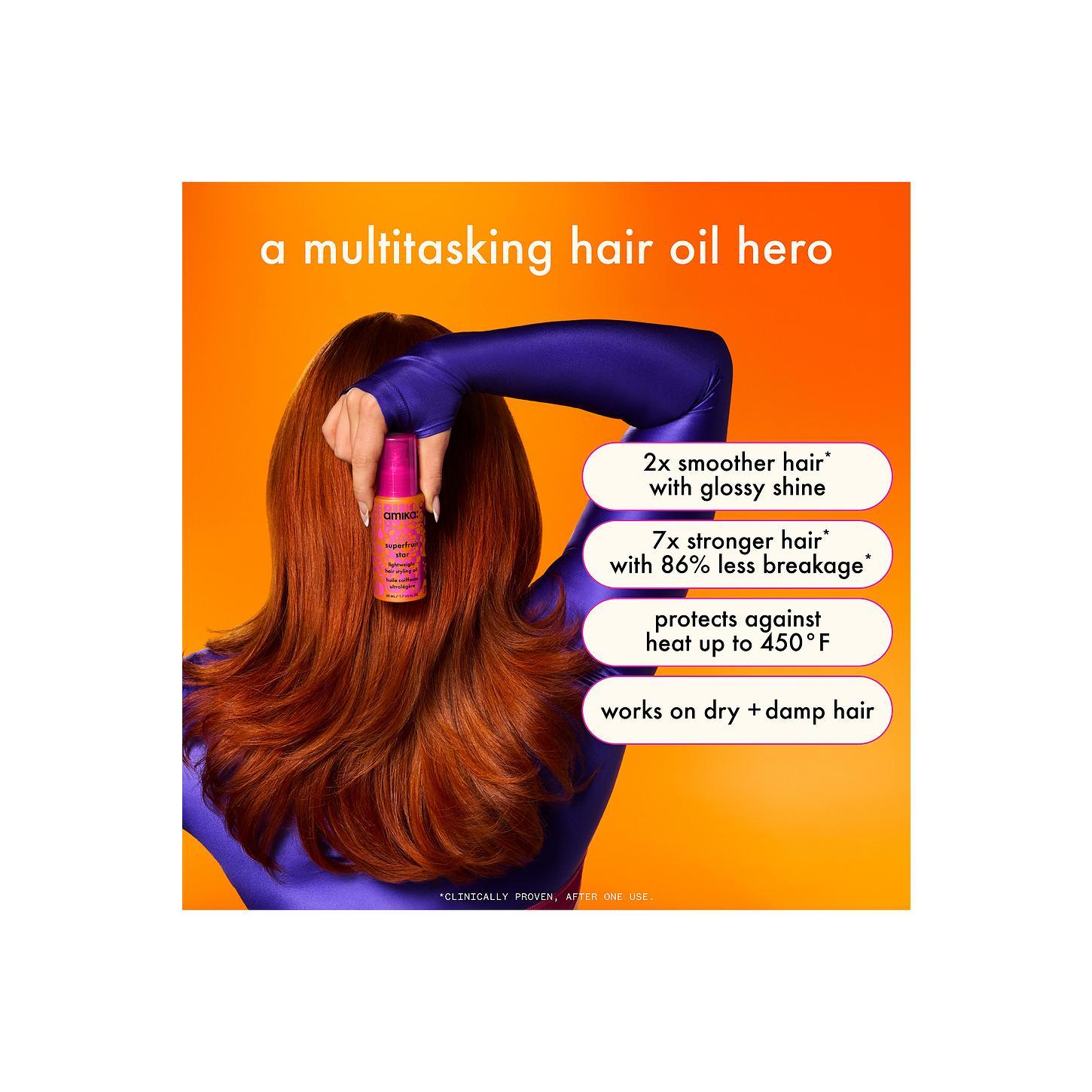 amika Superfruit Star Light Weight Hair Styling Oil