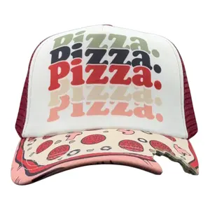 Pizza Bite Hat Funny Sarcastic Special Effect Graphic Novelty Cap Funny Hats Funny Food  Novelty Caps for Men Multi - Standard
