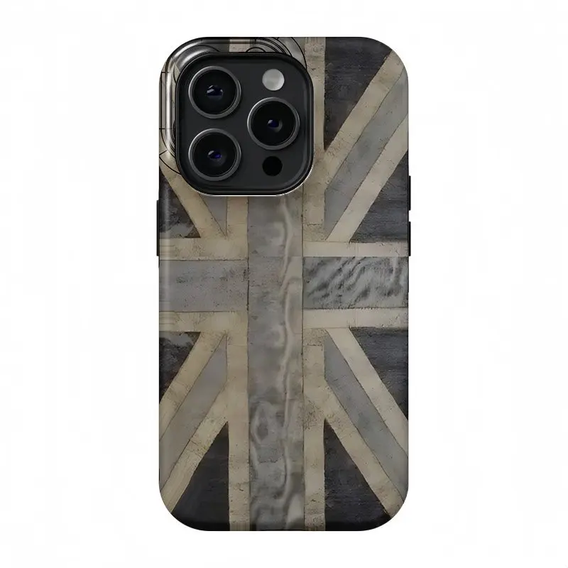Vintage Union Jack Protective Shockproof Phone Casing - Retro Distressed Mixcolor Custom Double-Layer Full-Body Fit Cover for iPhone 12 Pro,17 Pro,16,15,14,13,11 Max Plus Air & Samsung S26,S25,S24,S23 Ultra,Galaxy A16,A15 5G Cellphone Accessories