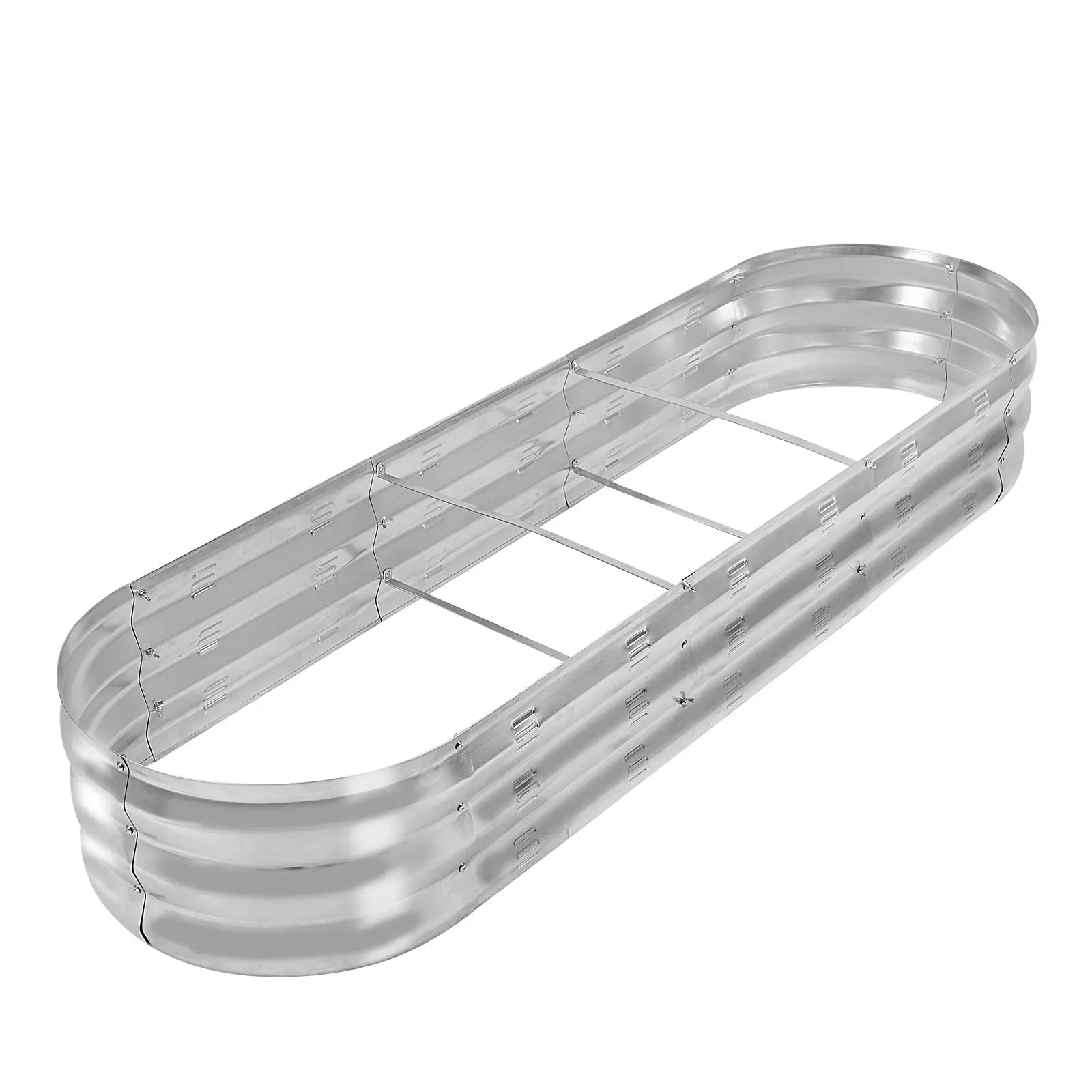 Outdoor Galvanized Metal Raised Garden Bed Planter Box for Cultivating Vegetables, Flowers, Herbs and Fruits with Ventilation Holes, Planter Raised Beds, Raised Garden Beds